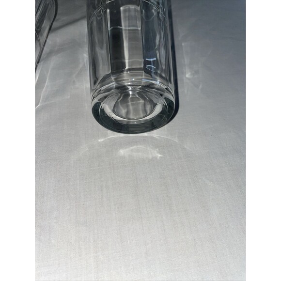 Pasabahce Pair of Two Glass Tumblers Size 3.25x6 Windowpane Block 16 Oz EUC - Picture 8 of 12